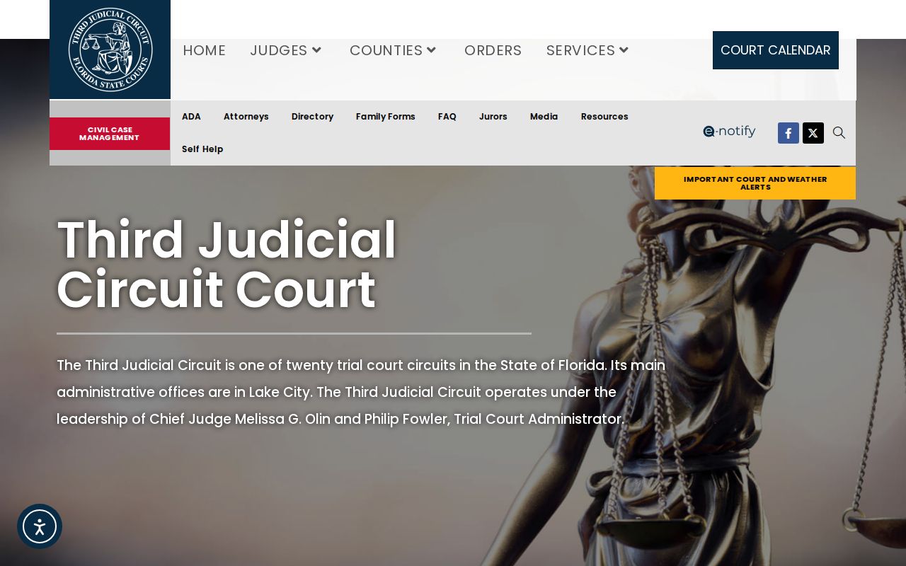 Dixie County criminal court Third Judicial Circuit